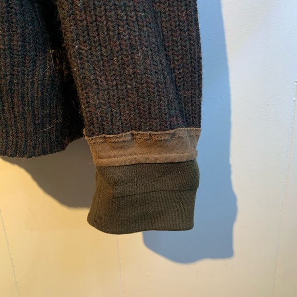 Green anthropologie cardigan sweater with detachable hood sz l - Picture 4 of 7